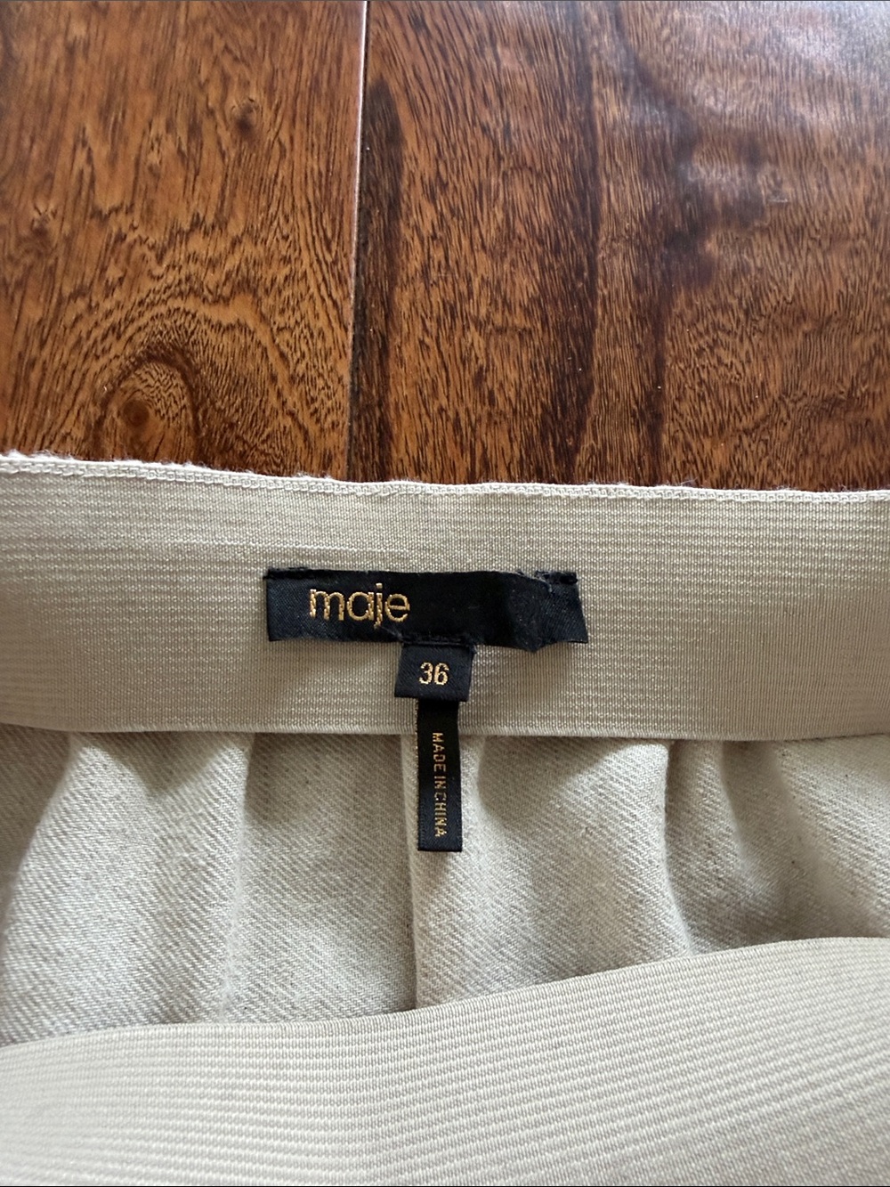 Maje Cream Midi Skirt with Orange Floral Embroidery - Picture 5 of 6